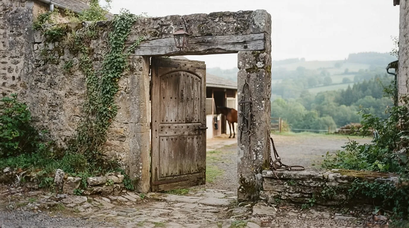 Entrée du Domaine du Phoenix, centre équestre à Gorre
