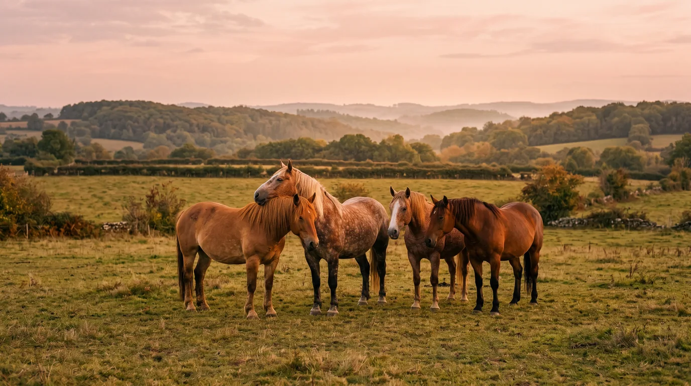 Les chevaux du Domaine du Phoenix en liberté, Haute-Vienne